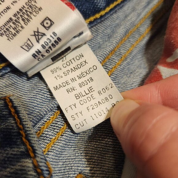 Y2K Lucky Women's Size 27 Billie Jeans Mid Rise Flare leg Med Wash F29A080 VTG - Picture 7 of 9